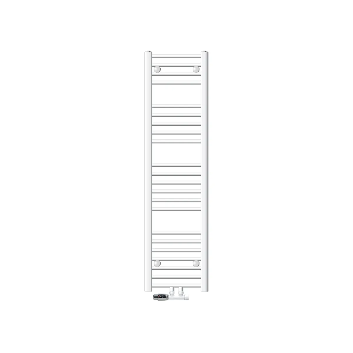 ECD Sahara 300x1400 mm Blanc Droit Central Thermostat Angle