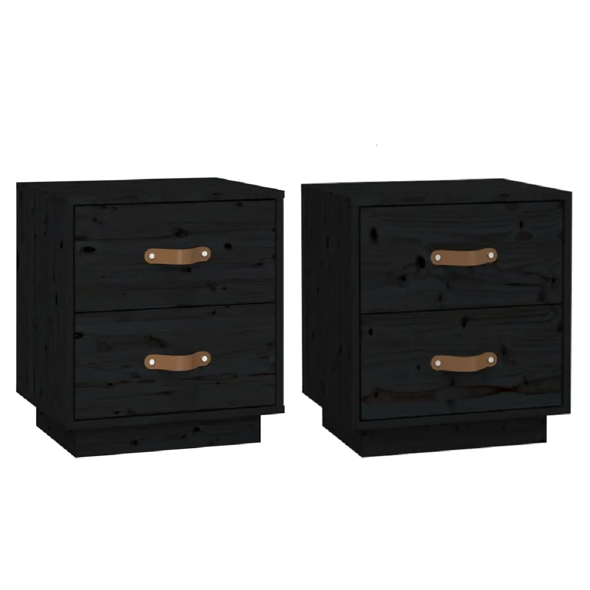 Lot De 2 Tables De Chevet Avec Deux Tiroirs 40 X 34 X 45 Dec036222