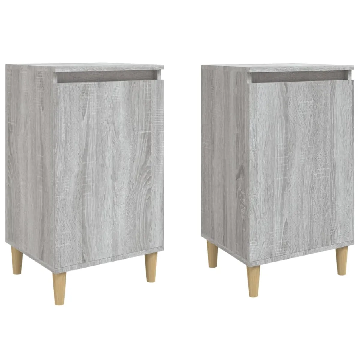 Lot De 2 Tables De Chevet Avec Compartiment Étagères 40 X 35 X 70cm Dec035711