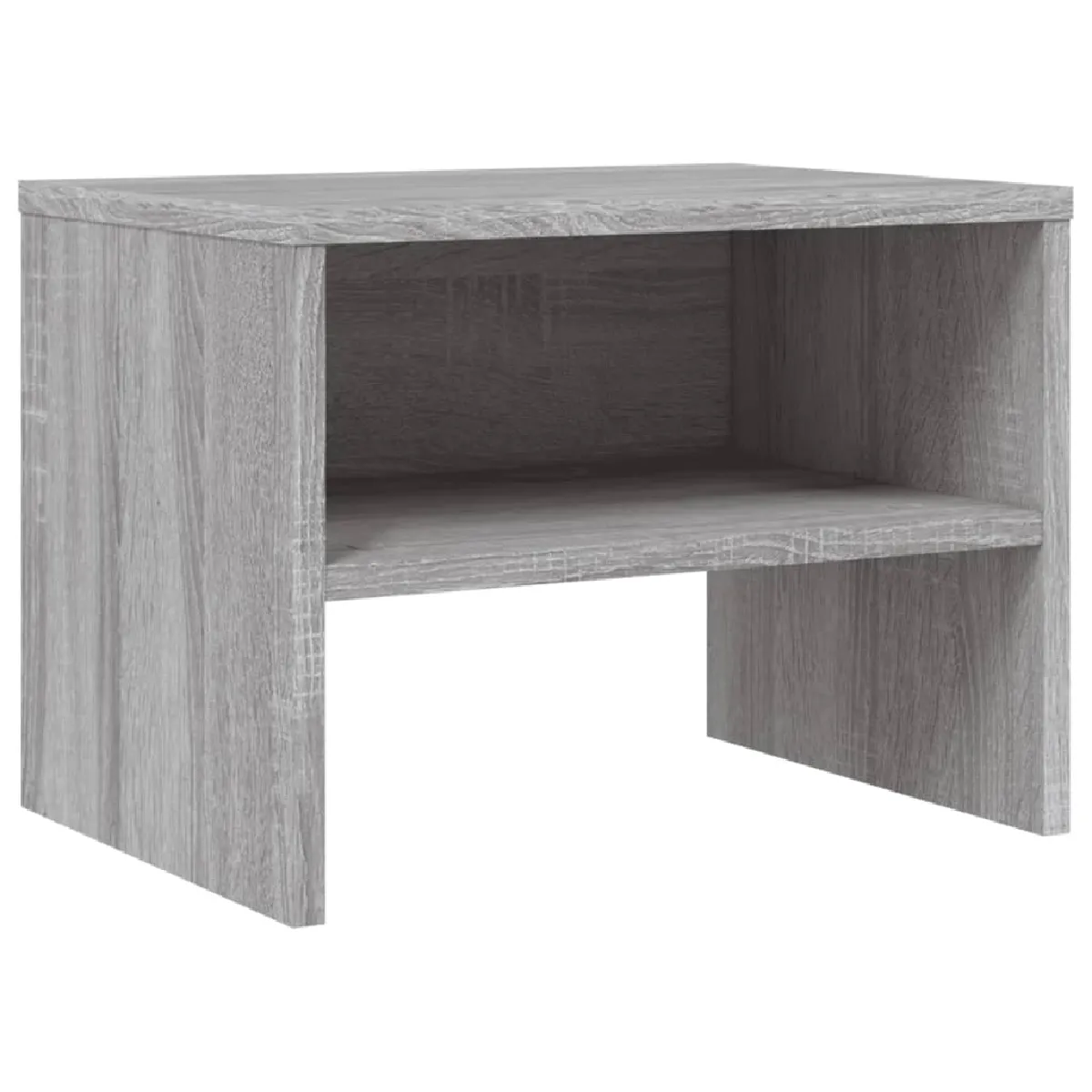 Table De Chevet Avec Étagère 40 X 30 X 30 Cm Bois D'ingénierie Gris Dec034596