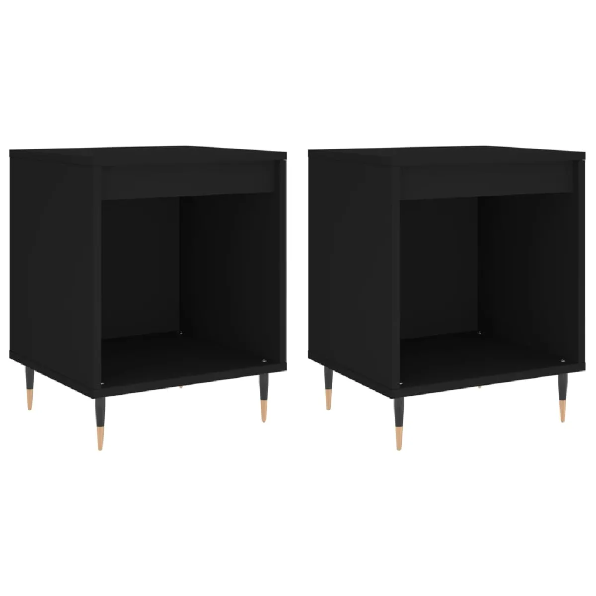 Lot De 2 Tables De Chevet Avec Compartiment Ouvert 40 X 35 X 50 Dec035551
