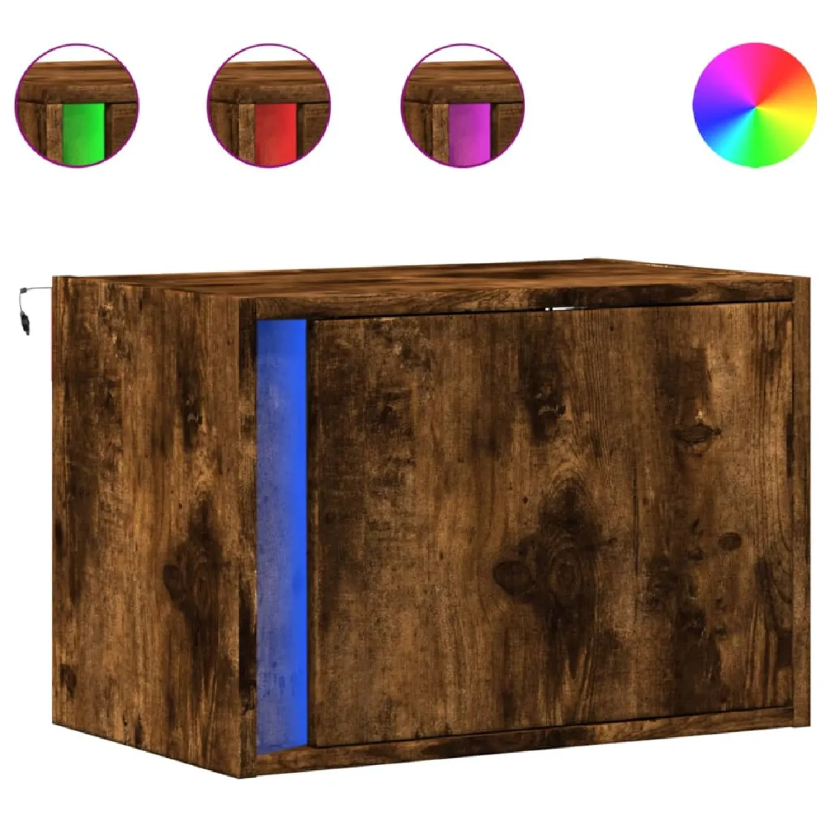 Lot De 2 Tables De Chevet Murales 50 X 31 X 35 Cm Avec Dec036134
