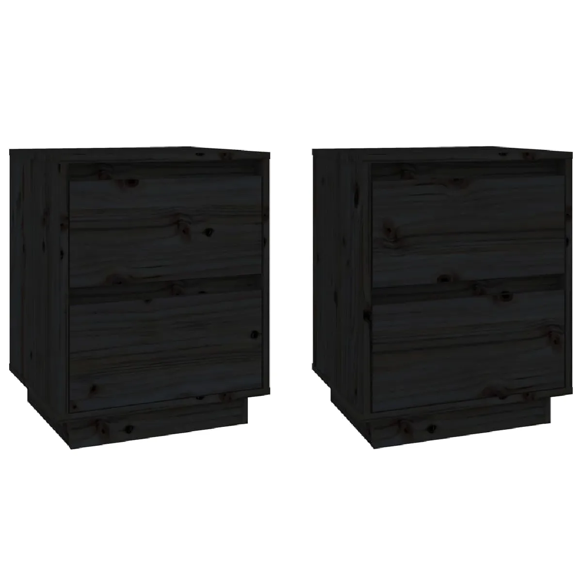Lot De 2 Tables De Chevet Avec Deux Tiroirs 40 X 35 X 50 Dec035547