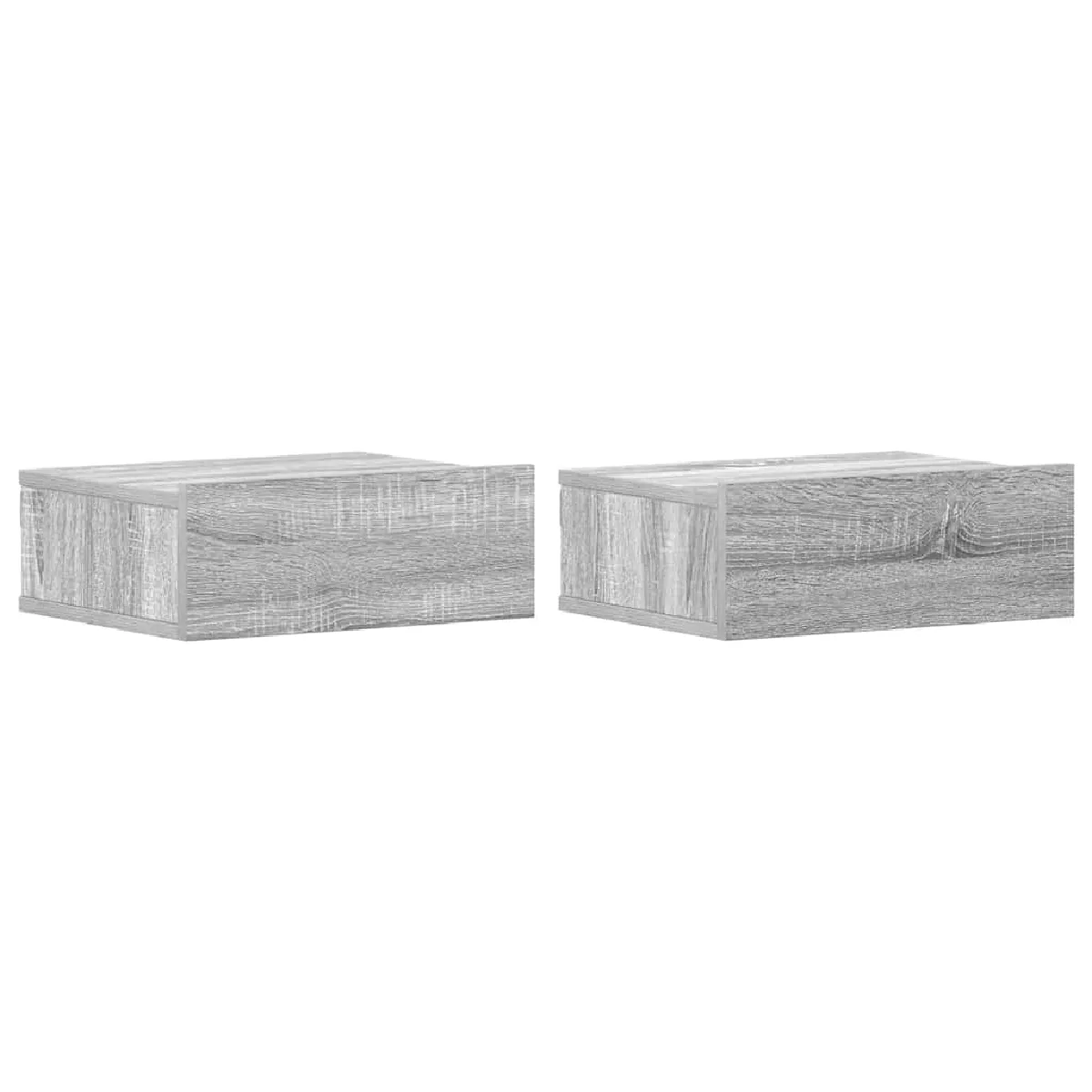 Lot De 2 Tables De Chevet Murales Avec Tiroir 40 X 30 X 15 Dec036000