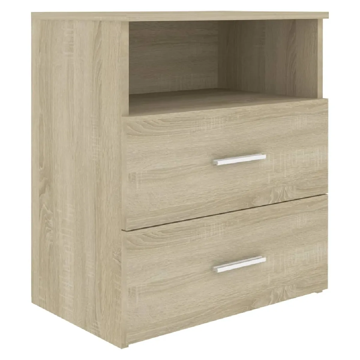 Table De Chevet Avec Tiroirs Et Compartiment Ouvert 50 X 32 X 60 Cm Dec033888