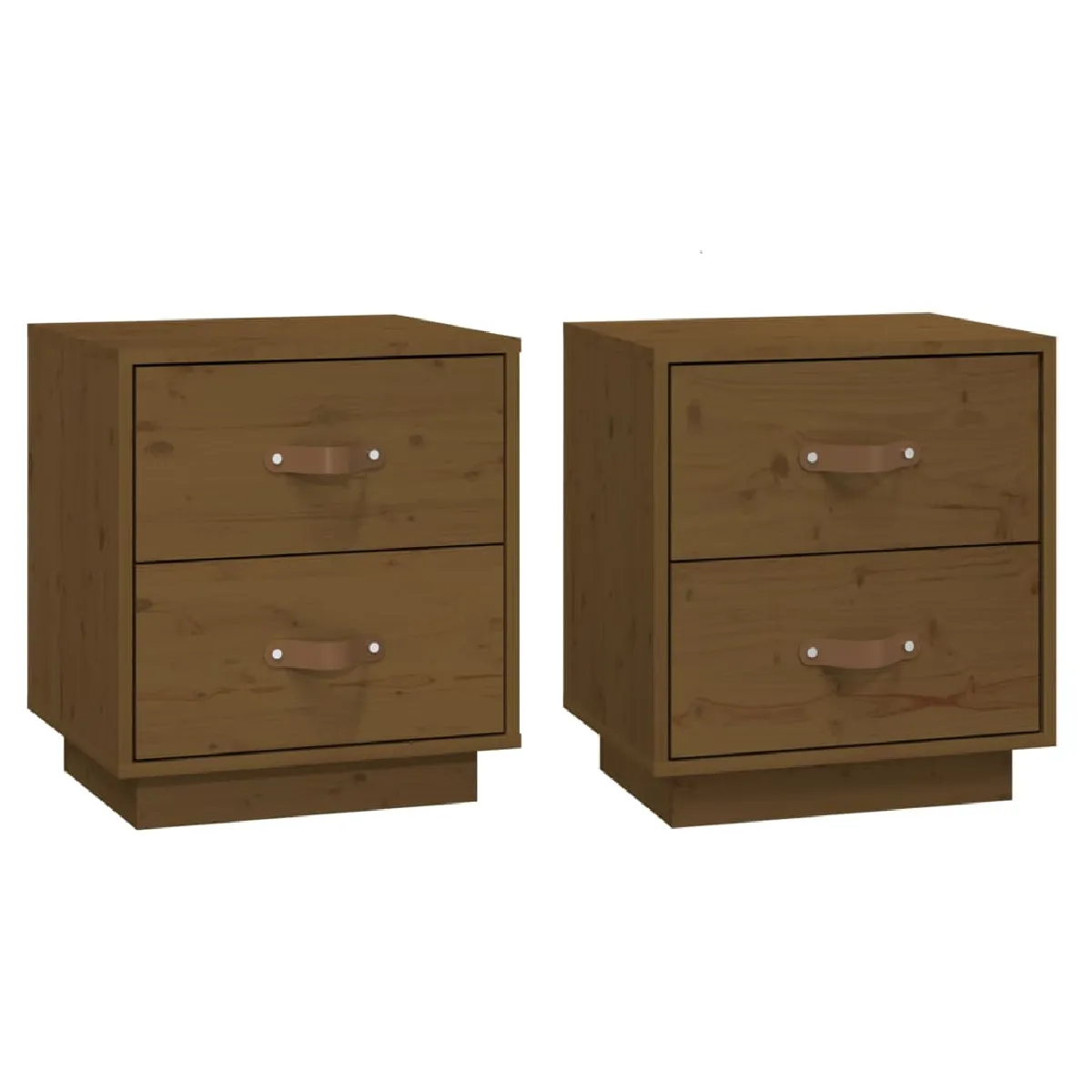 Lot De 2 Tables De Chevet Avec Deux Tiroirs 40 X 34 X 45 Dec036221