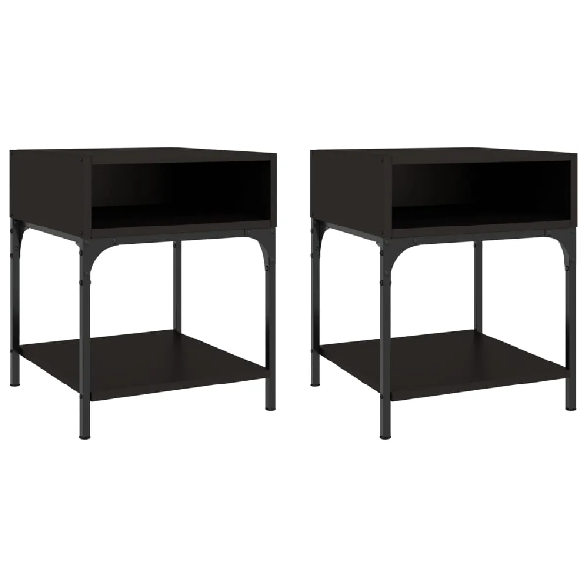 Lot De 2 Tables De Chevet Avec Compartiment Ouvert 40 X 41 X 50 Dec035583