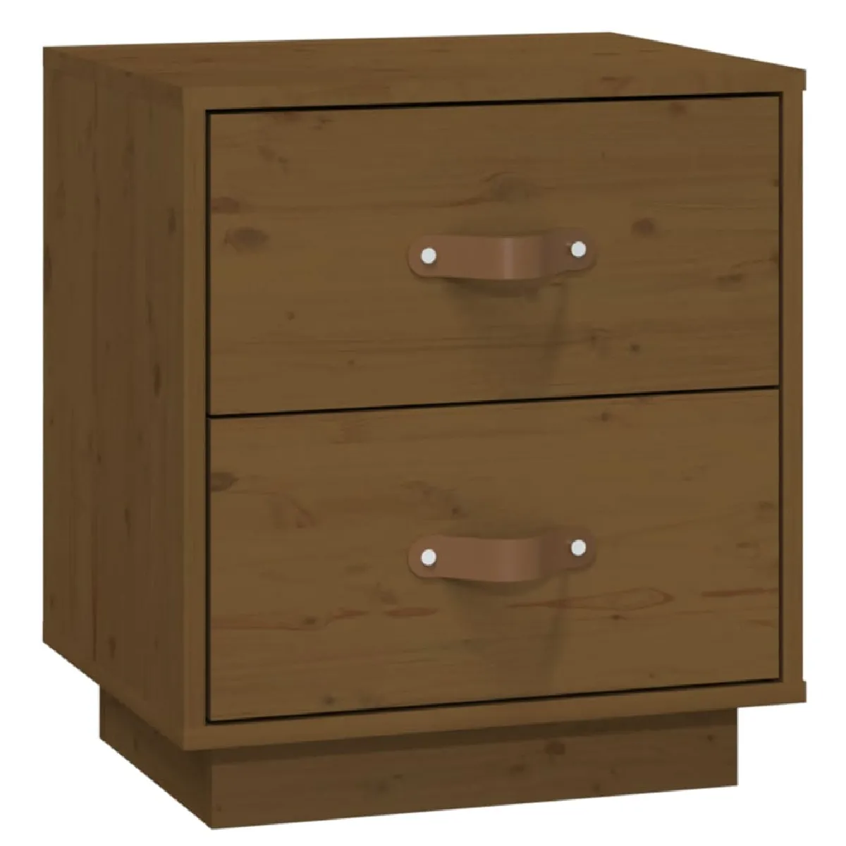 Table De Chevet Avec Deux Tiroirs 40 X 34 X 45 Cm Bois De Dec036213