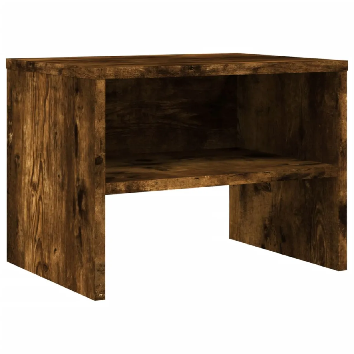Table De Chevet Avec Étagère 40 X 30 X 30 Cm Bois D'ingénierie Marron Dec033552