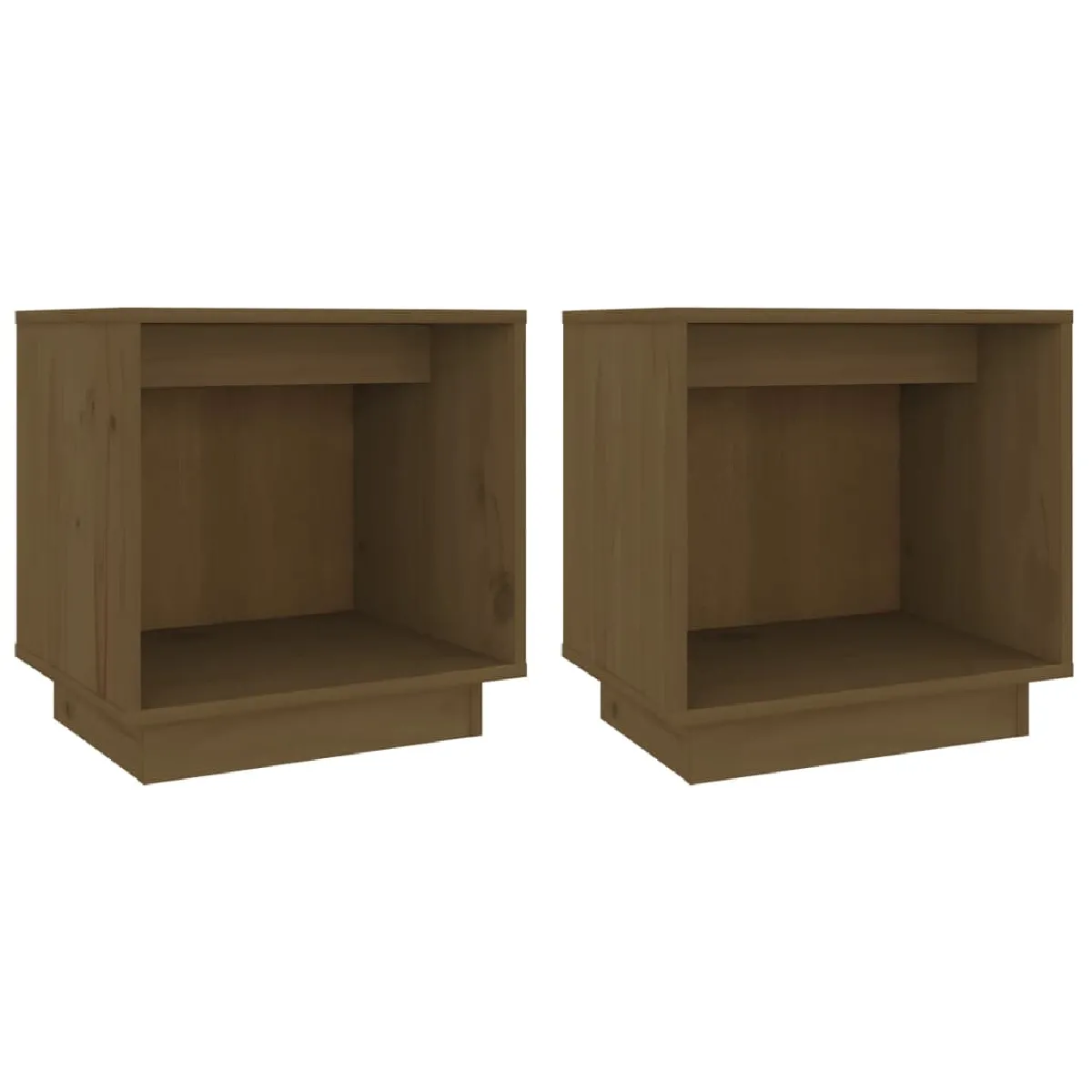 Lot De 2 Tables De Chevet Avec Compartiment Ouvert 40 X 30 X 40cm Dec035917