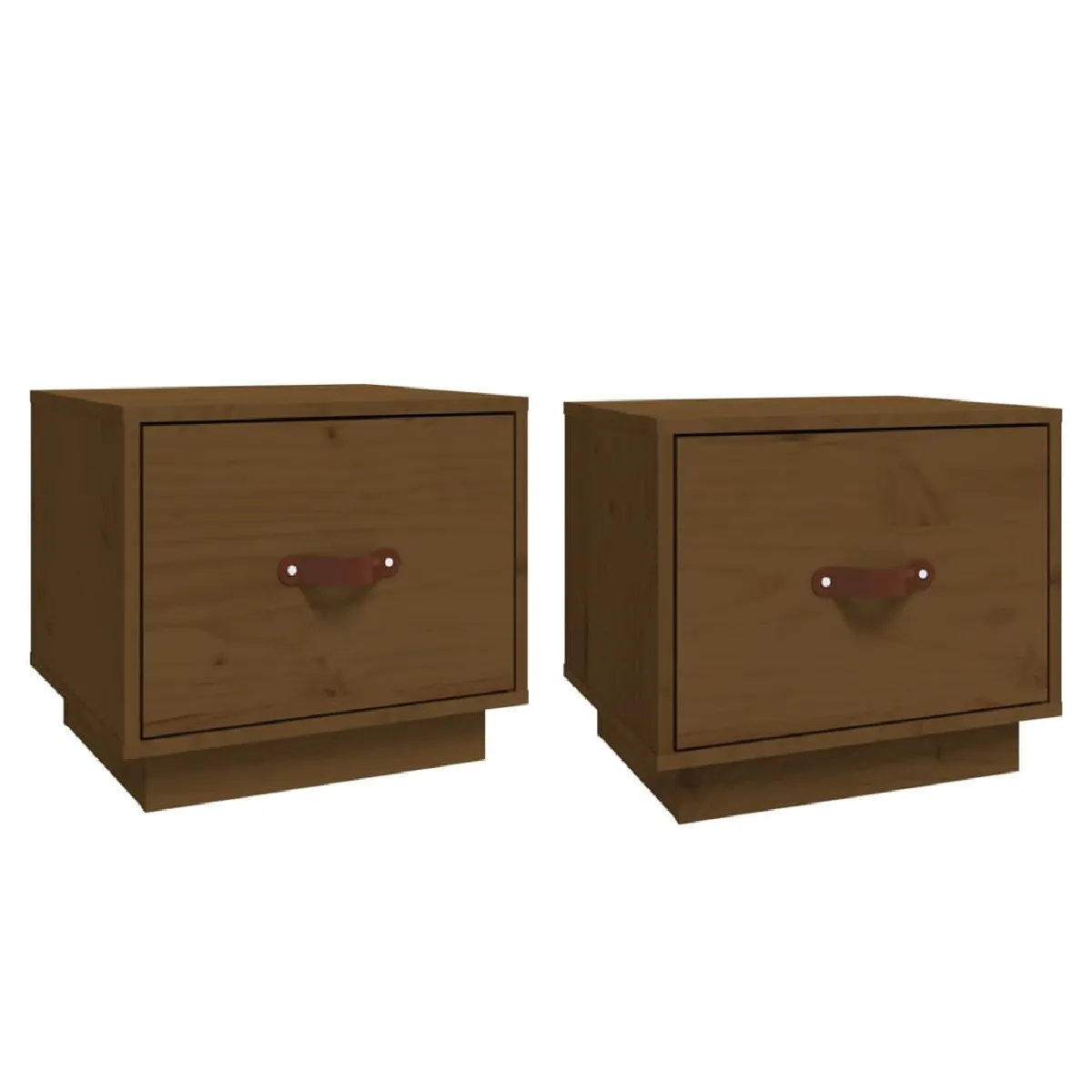 Lot De 2 Tables De Chevet Avec Tiroir 40 X 34 X 35cm Bois Dec035918