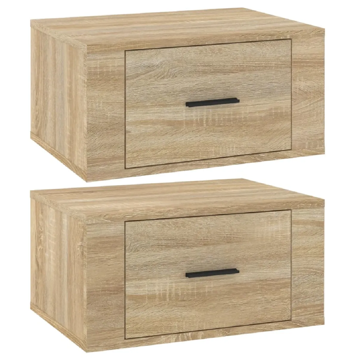 Lot De 2 Tables De Chevet Murales Avec Tiroir 50 X 36 X 25 Dec036075