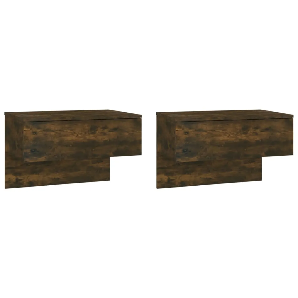Lot De 2 Tables De Chevet Murales 60 X 40 X 40 Cm Avec Dec036044