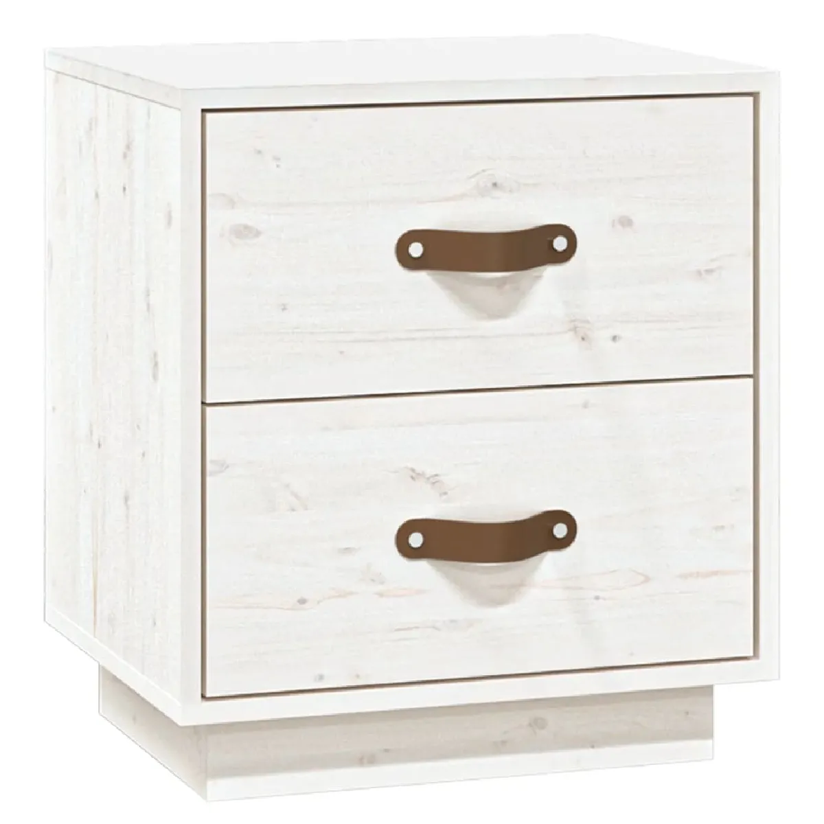 Table De Chevet Avec Deux Tiroirs 40 X 34 X 45 Cm Bois De Dec036210