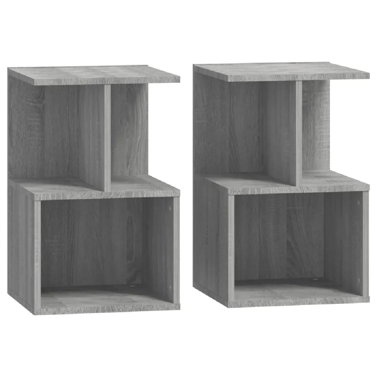 Lot De 2 Tables De Chevet Avec Étagères 35 X 35 X 55 Cm Dec035654