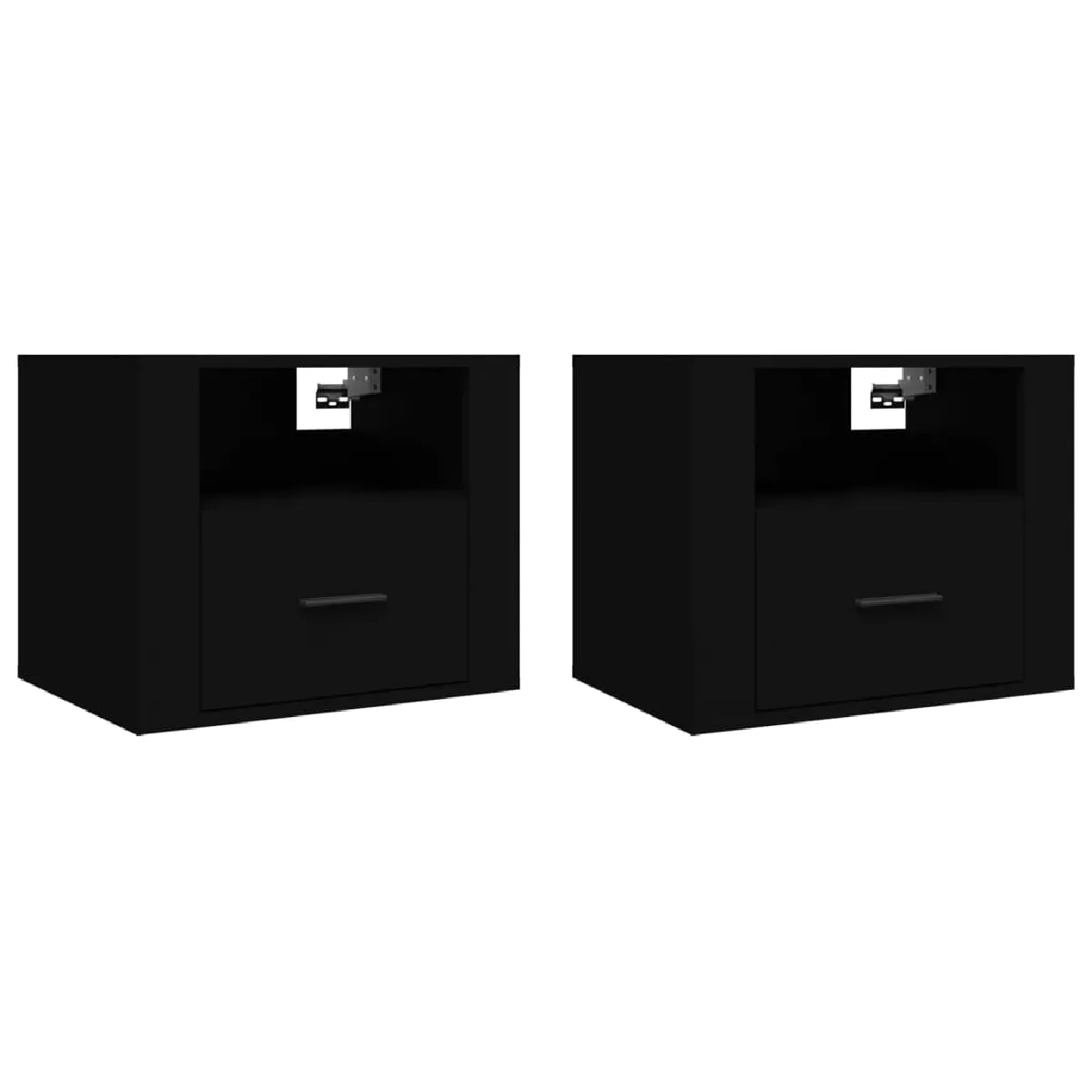 Lot De 2 Tables De Chevet Murales Avec Tiroir 50 X 36 X 40 Dec036103