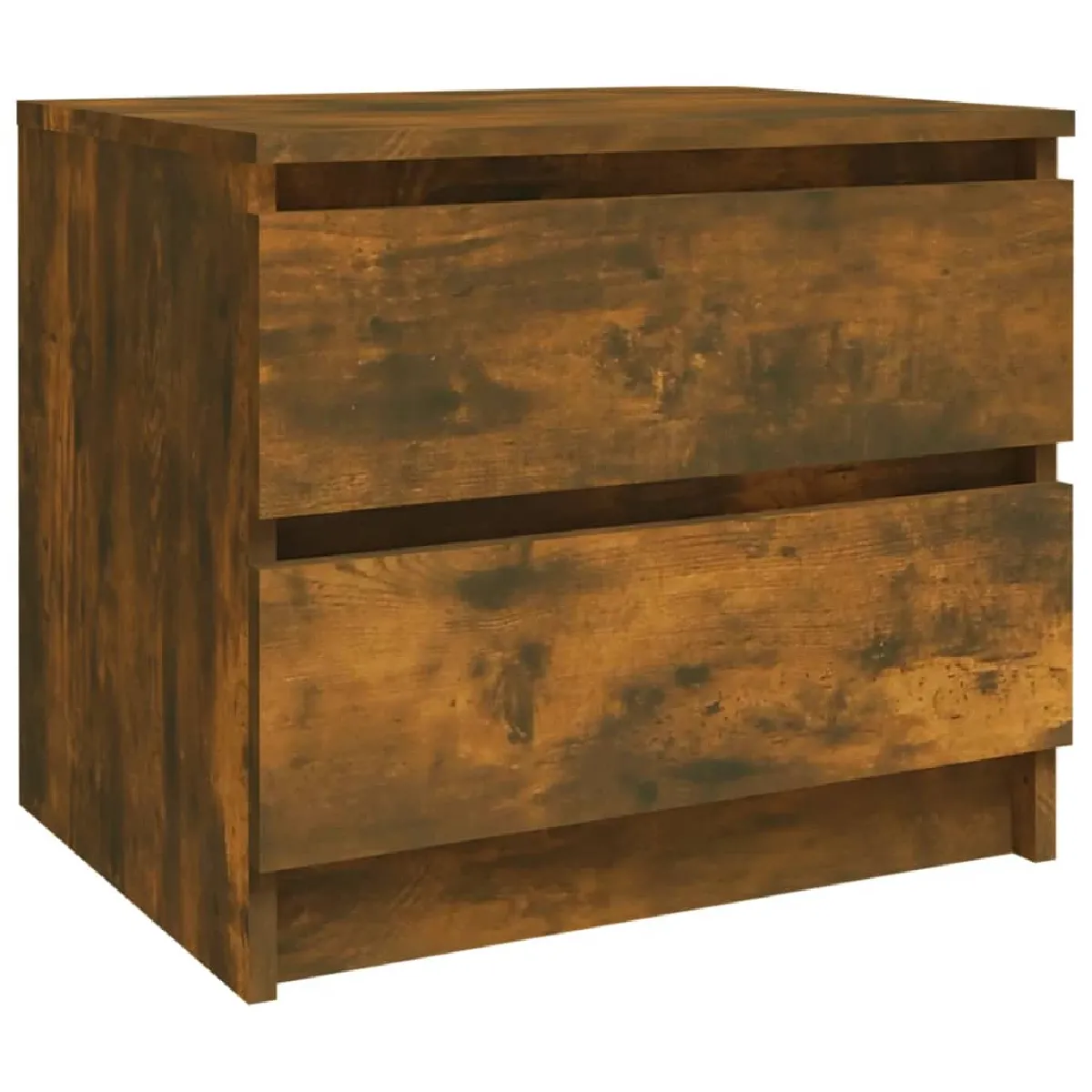 Table De Chevet Avec Deux Tiroirs 50 X 39 X 43,5 Cm Bois D'ingénierie Dec033665