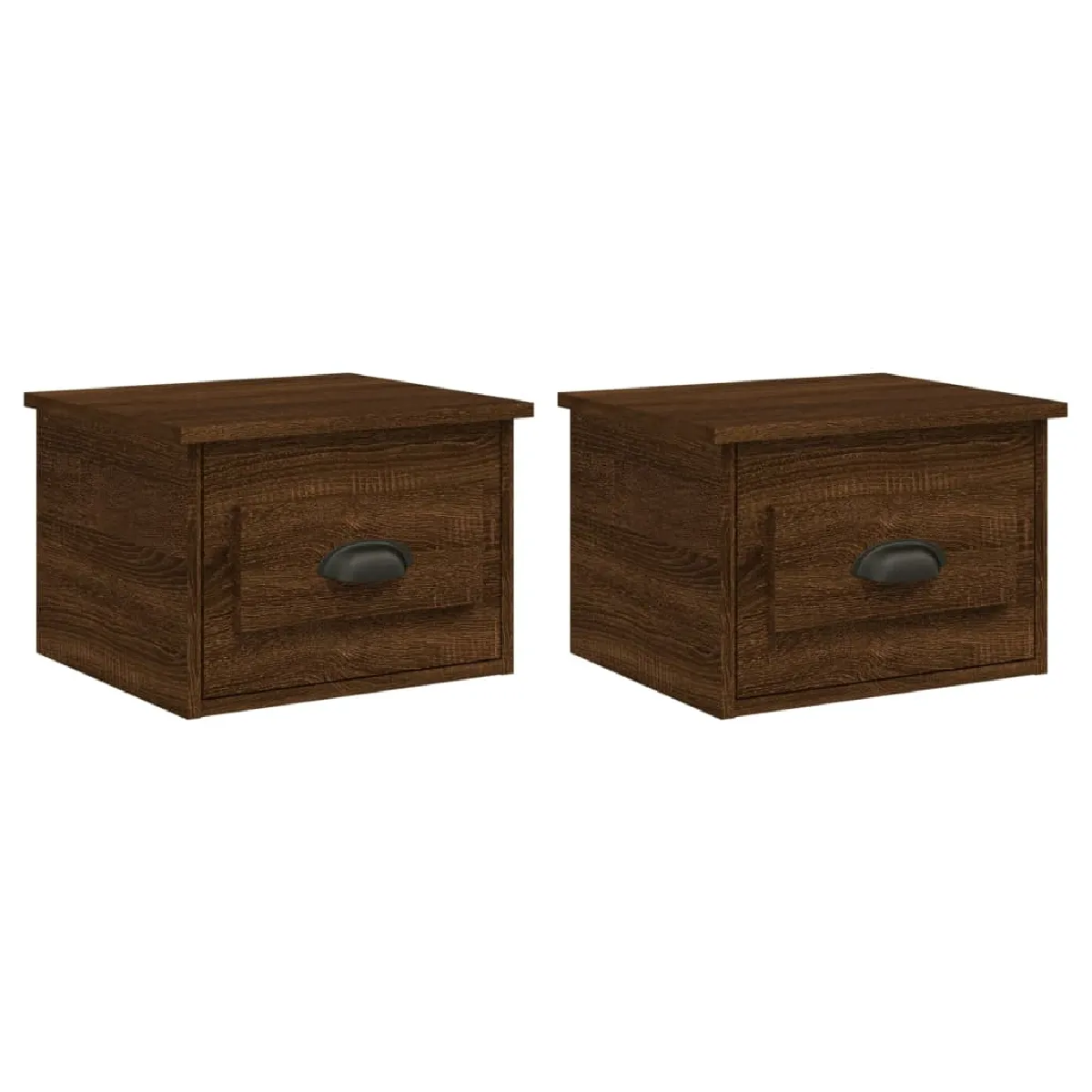 Lot De 2 Tables De Chevet Murales Avec Tiroir 41,5 X 36 X 28 Dec036058