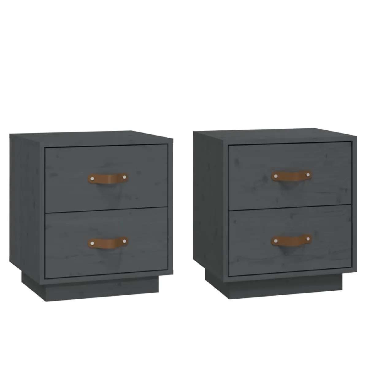 Lot De 2 Tables De Chevet Avec Deux Tiroirs 40 X 34 X 45 Dec036218