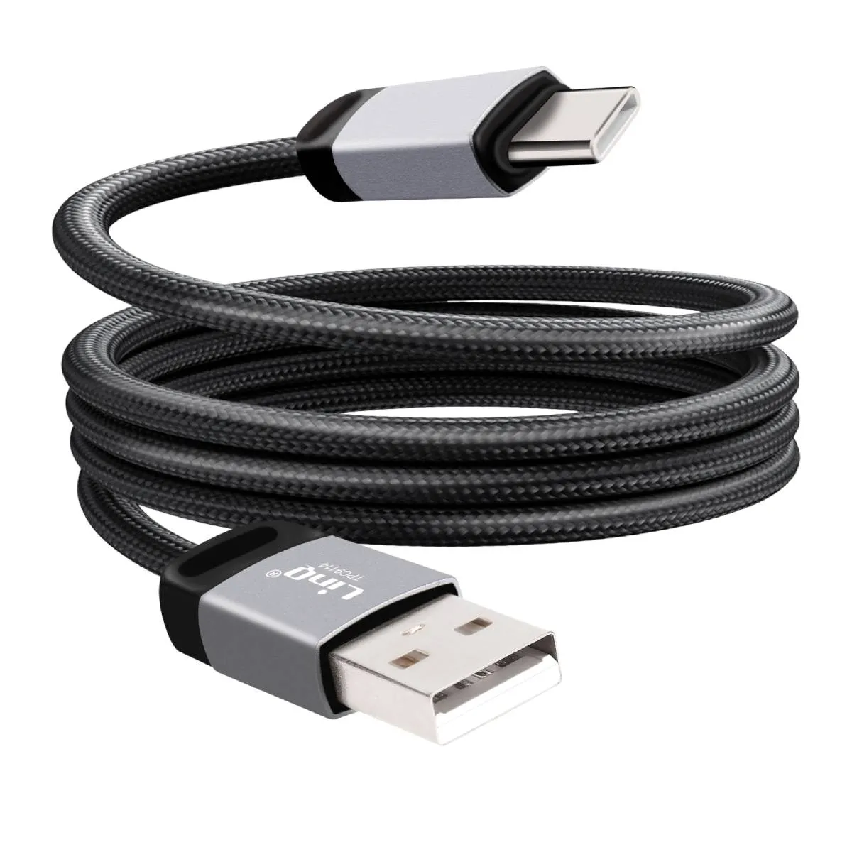 Câble De Charge Et Transfert Usb Vers Usb-c 3a 27w Rapide 1.2m Noir Linq