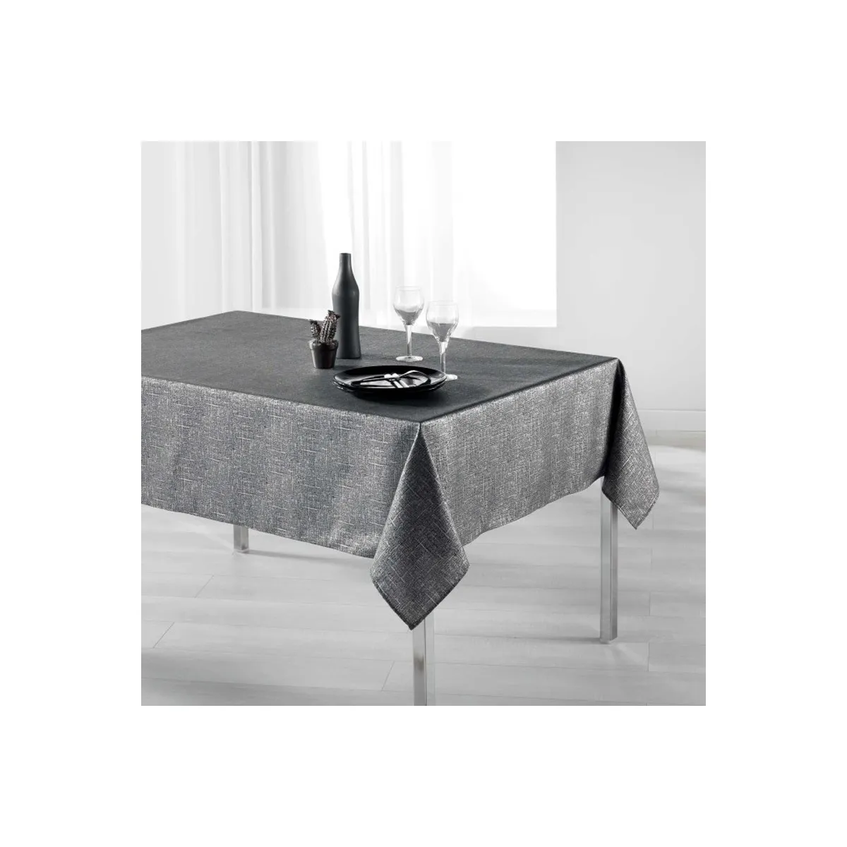 Nappe Rectangulaire Imprimée "palacio" 150x200cm Anthracite