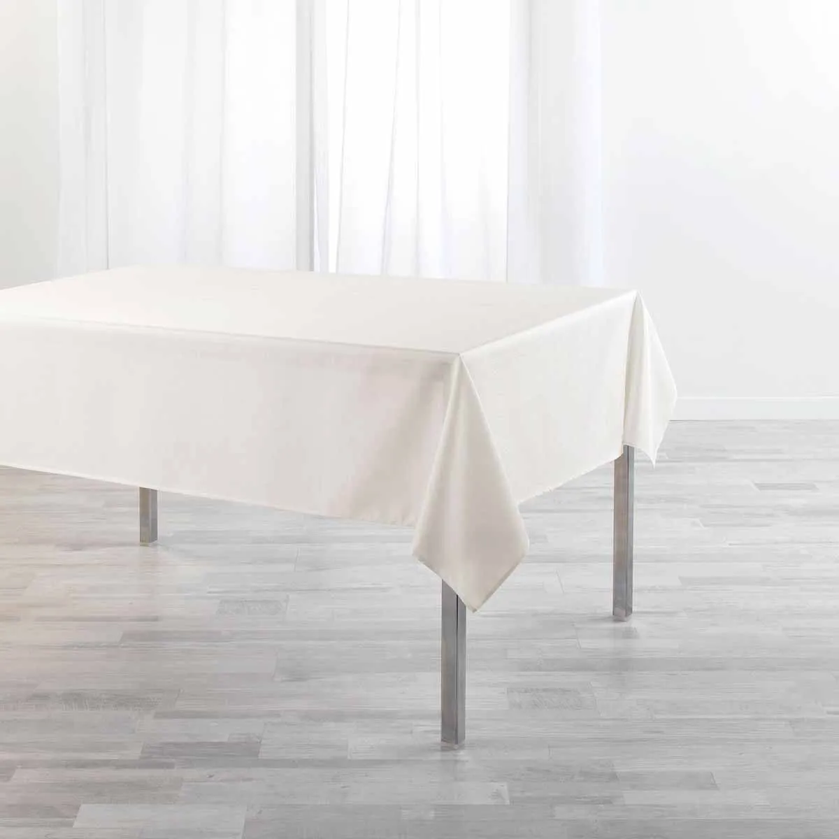 Nappe Chambray Enduite "newton" 140x250cm Crème