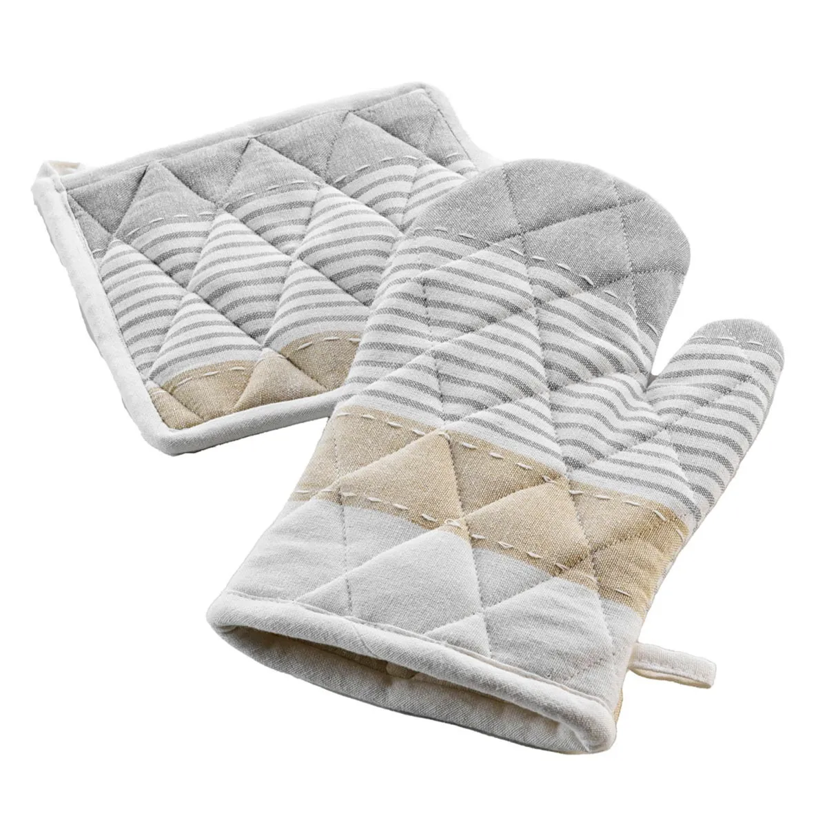 Gant & Manique De Cuisine "iliade" 28cm Gris