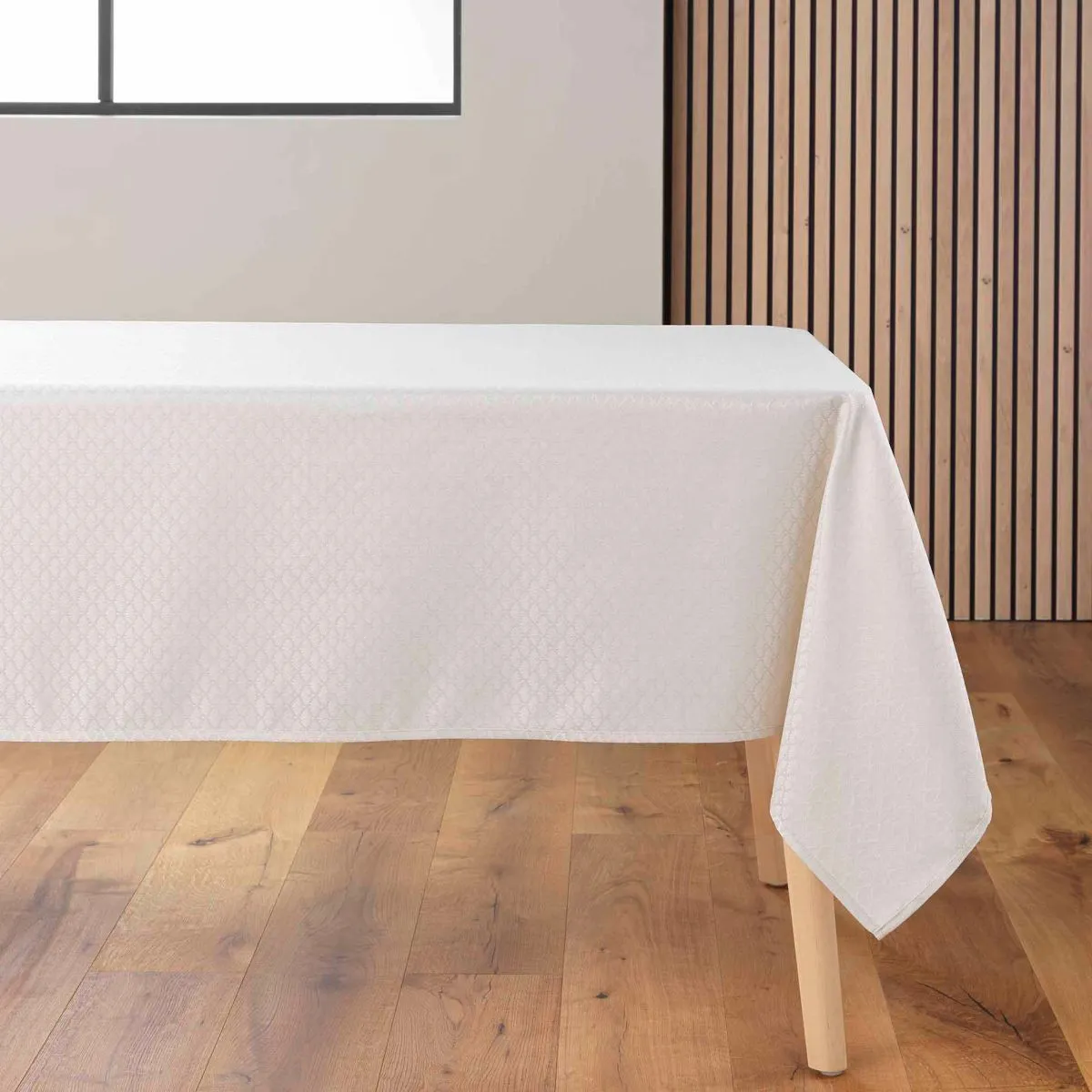 Nappe Jacquard Imprimé "artea" 140x240cm Naturel