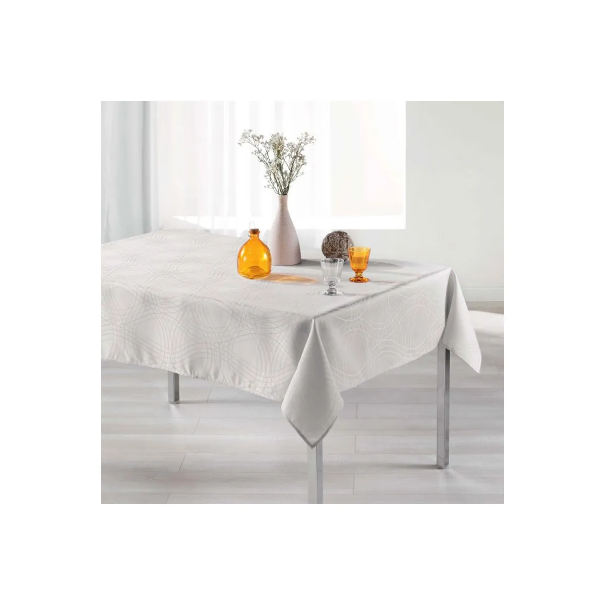Nappe Rectangulaire "ondelina" 140x300cm Naturel