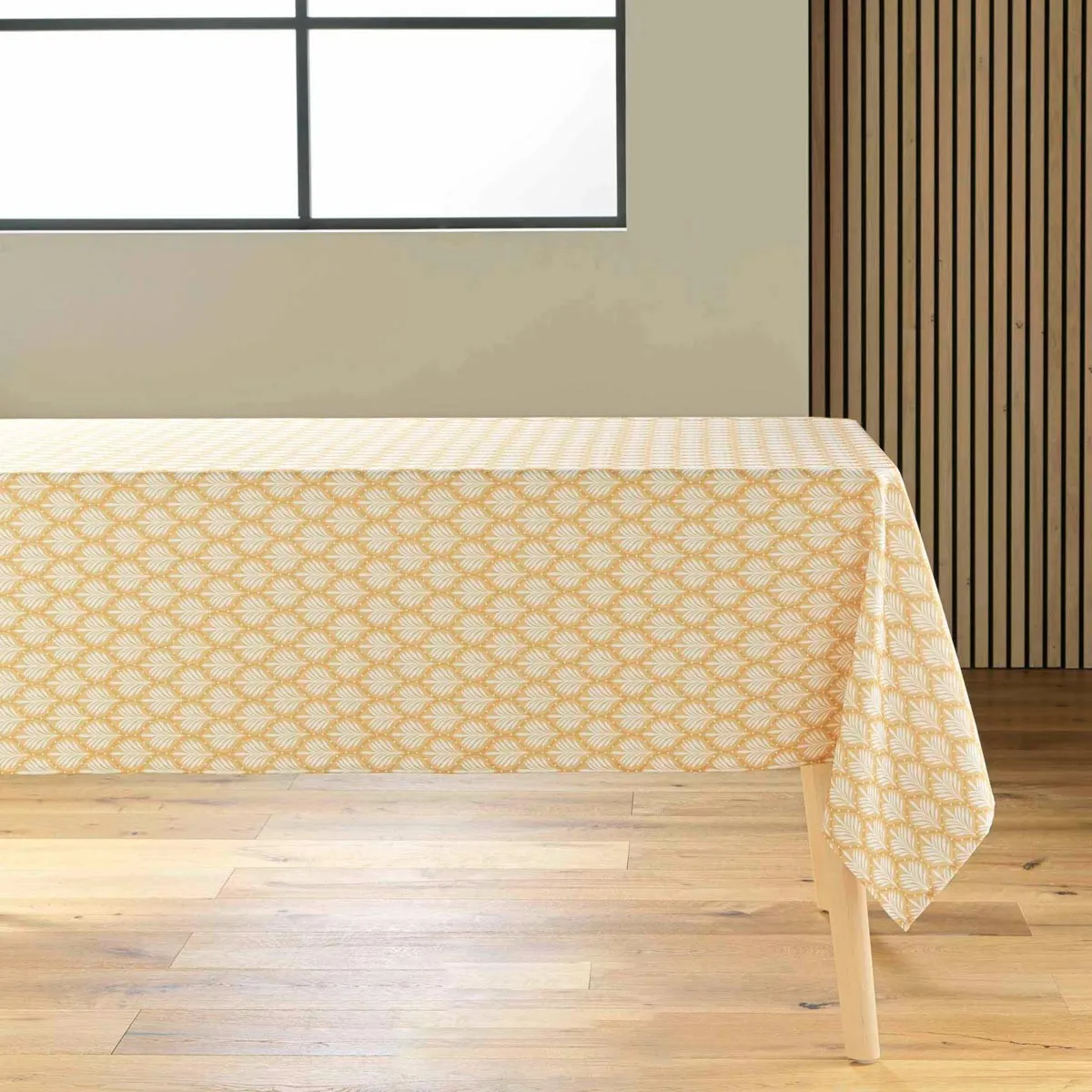 Nappe Antitache Imprimé "davia" 145x240cm Jaune