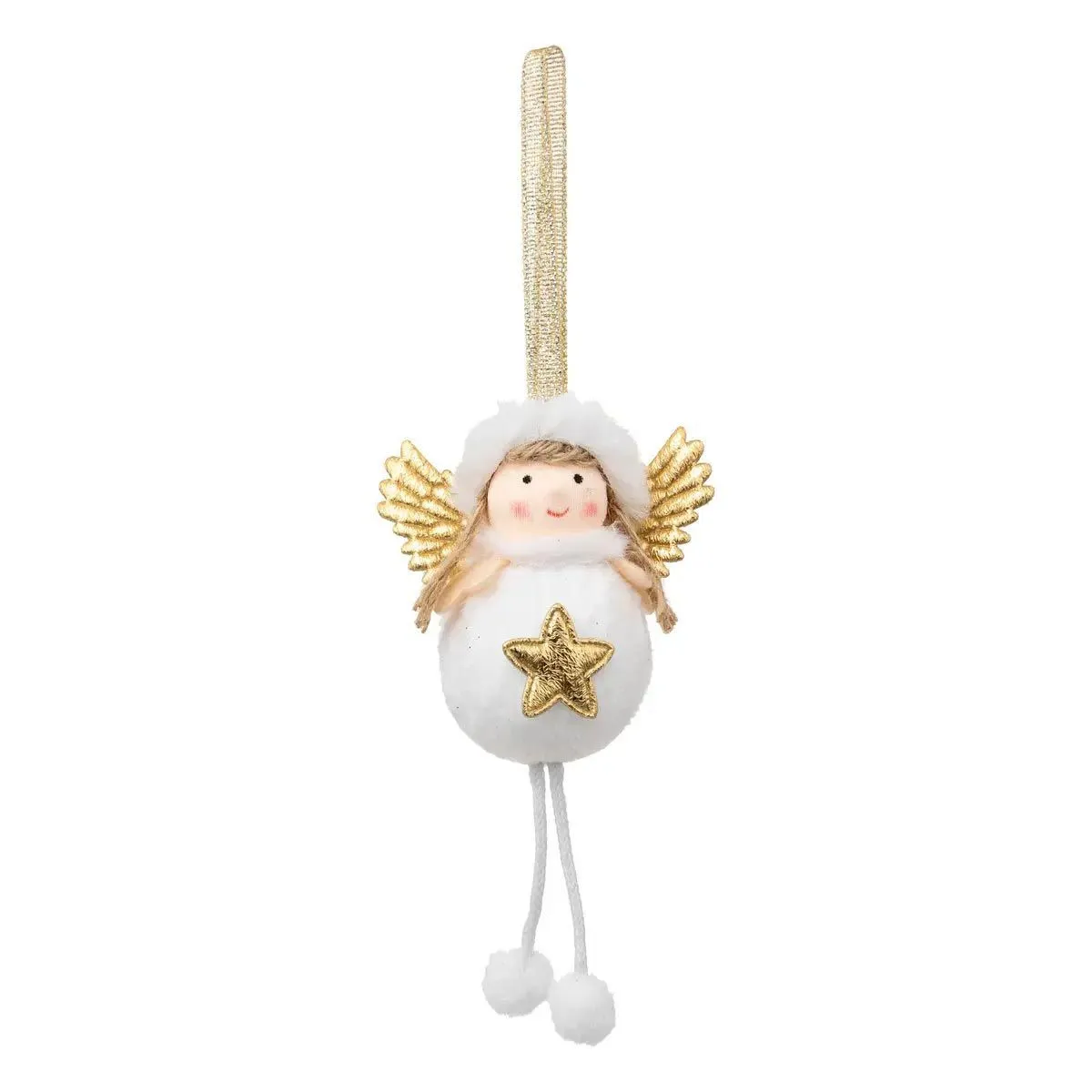 Suspension De Sapin Ange En Textile 15 Cm - Feeric Lights & Christmas
