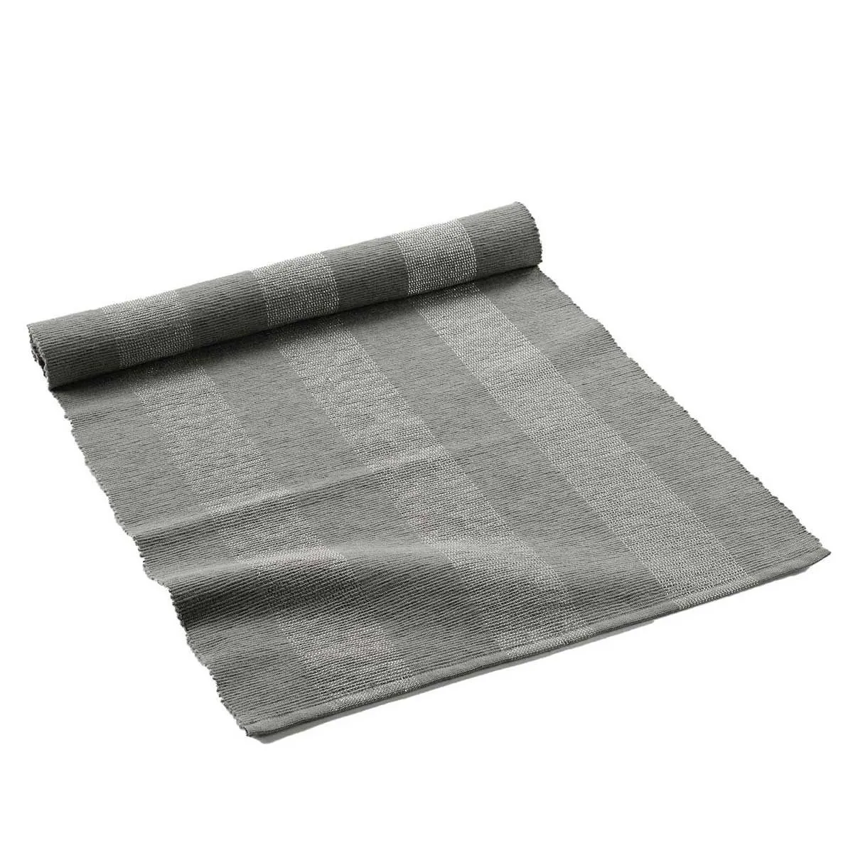 Chemin De Table En Coton "eldora" 40x140cm Gris