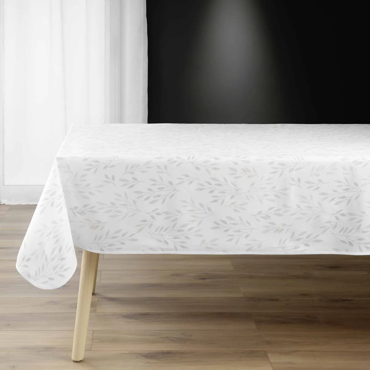 Nappe Antitache Imprimé "lonigold" 150x240cm Blanc