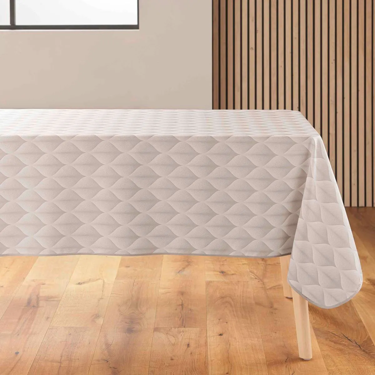 Nappe Antitache Imprimé "kalini" 150x240cm Naturel