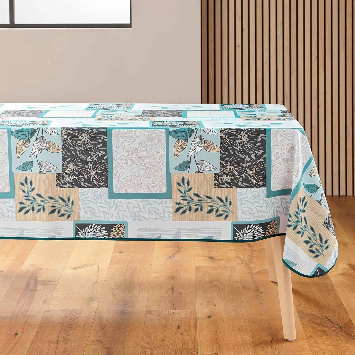 Nappe Antitache Imprimé "faya" 150x240cm Sauge