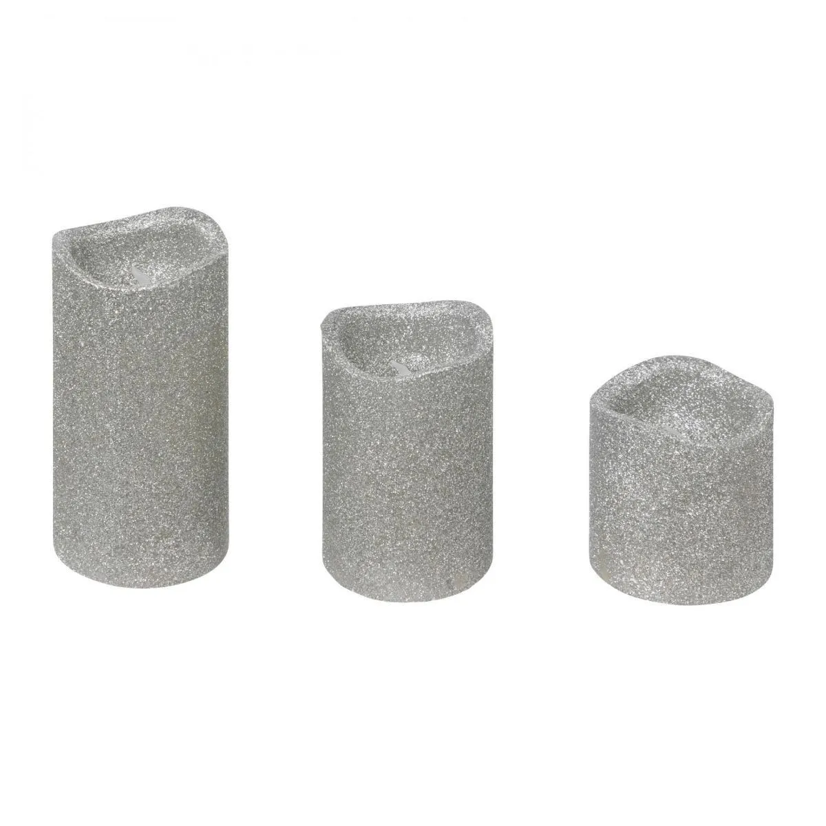 Bougies Led "colorama De Noël" Lot De 3 Argent - Feeric Lights & Christmas