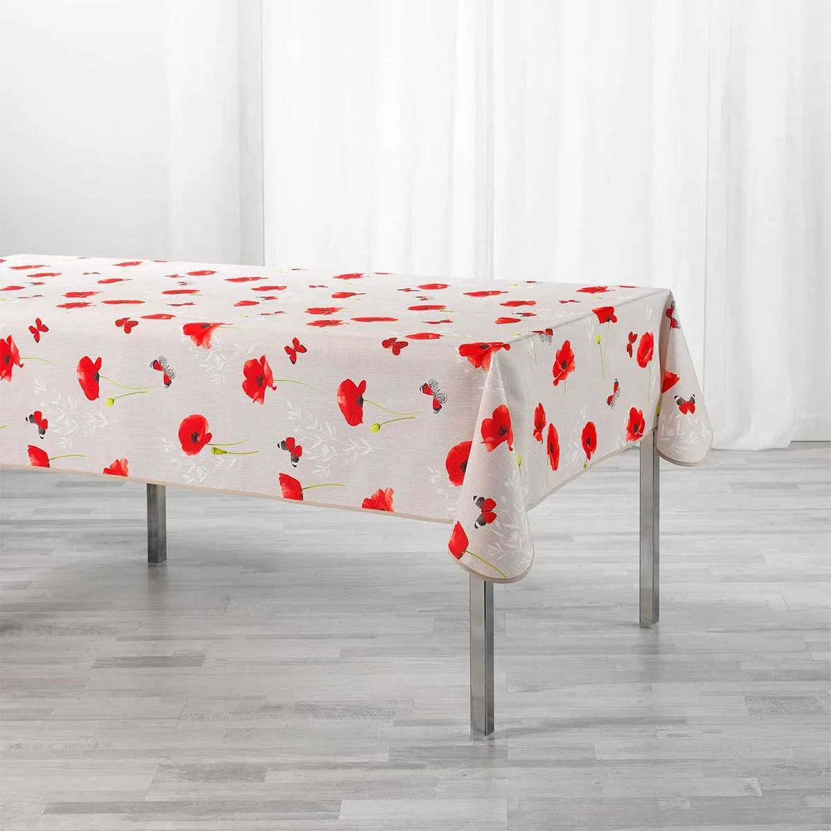 Nappe Antitache "sweet Poppy" 150x240cm Multicolore
