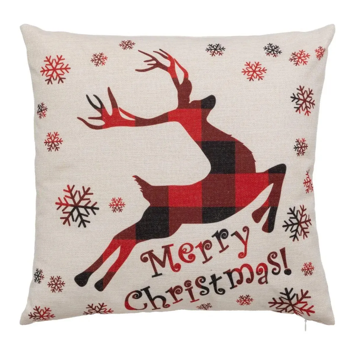 Coussin renne en coton 40x40 - Atmosphera Créateur d'intérieur