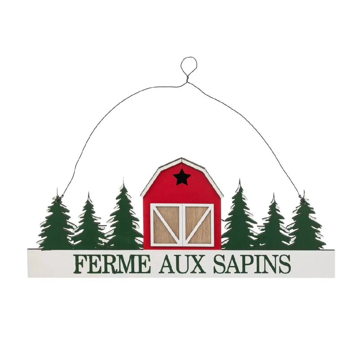 Suspension Ferme Aux Sapins 45cm - Feeric Lights & Christmas
