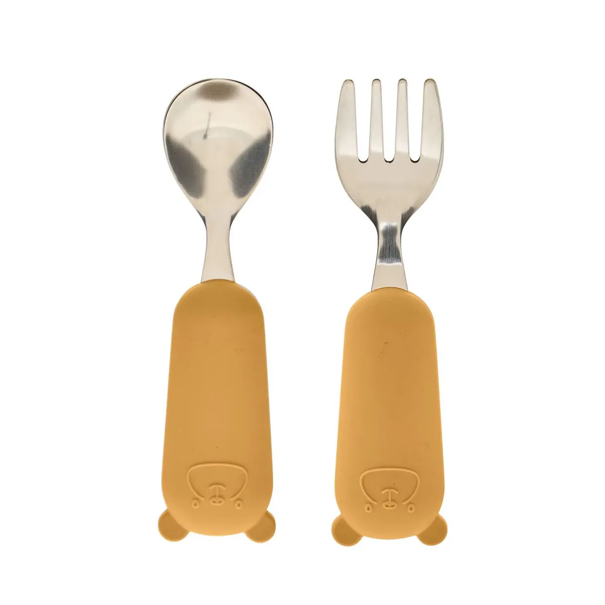 Set couverts cuillère et fourchette Yum l.16,5cm ocre - Atmosphera Créateur d'intérieur
