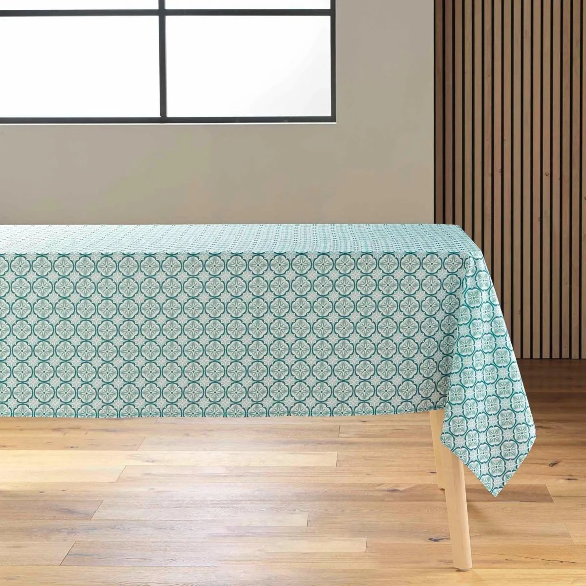 Nappe Antitache Imprimé "costaria" 145x240cm Sauge