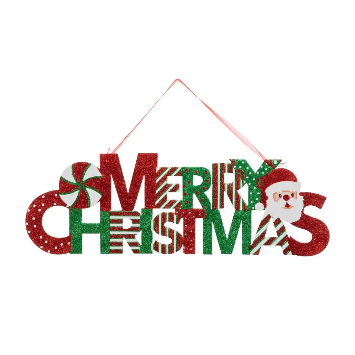 Suspension Pancarte "merry Xmas" 57cm - Feeric Lights & Christmas