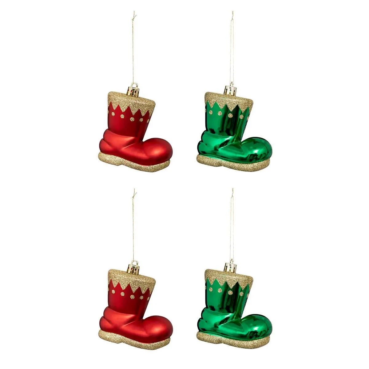Lot De 4 Bottes De Lutin De Noël En Plastique 10 Cm - Feeric Lights & Christmas