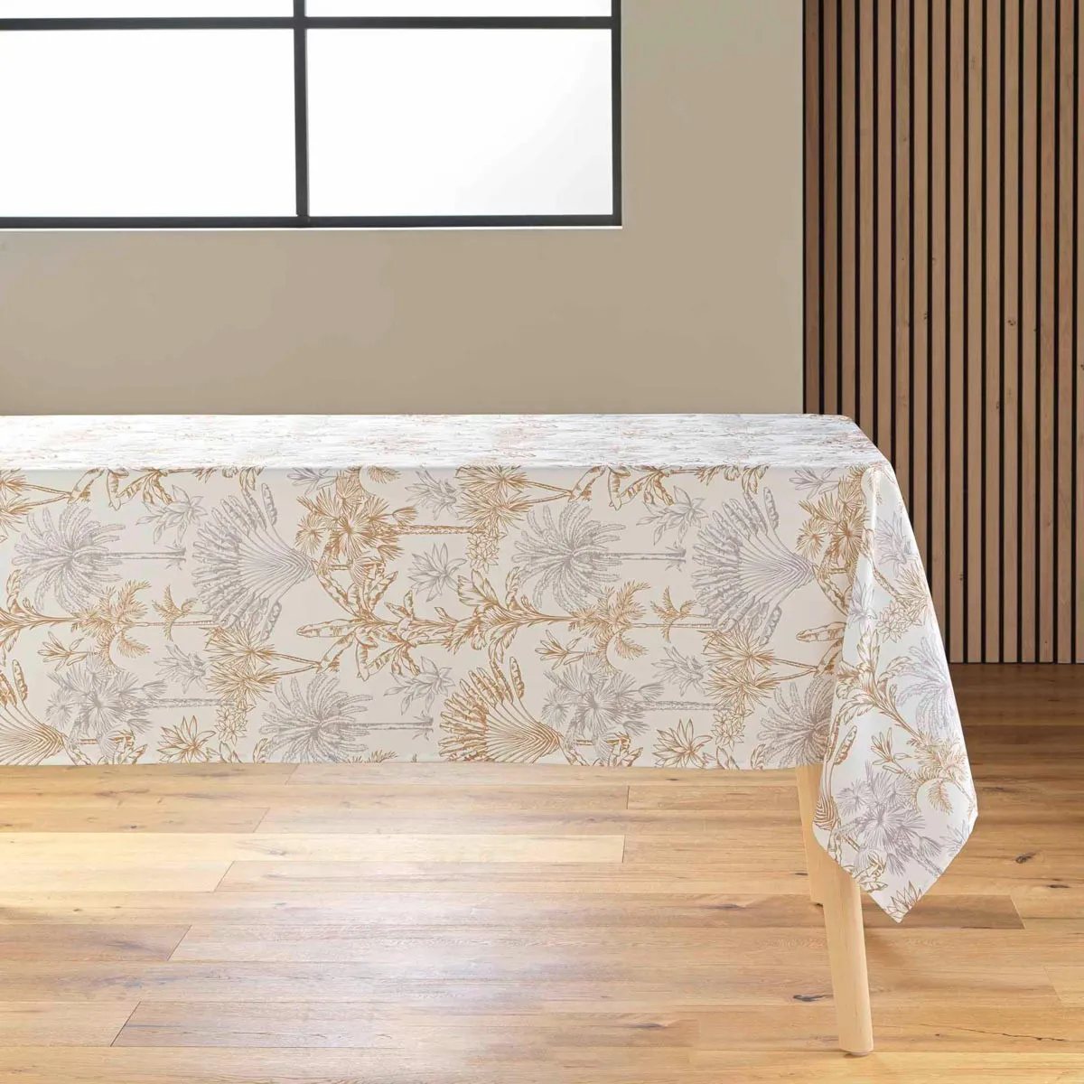 Nappe Antitache Imprimé "canarie" 145x240cm Naturel
