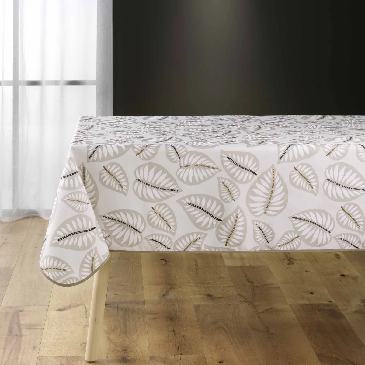 Nappe Antitache Imprimé "alma" 150x240cm Naturel