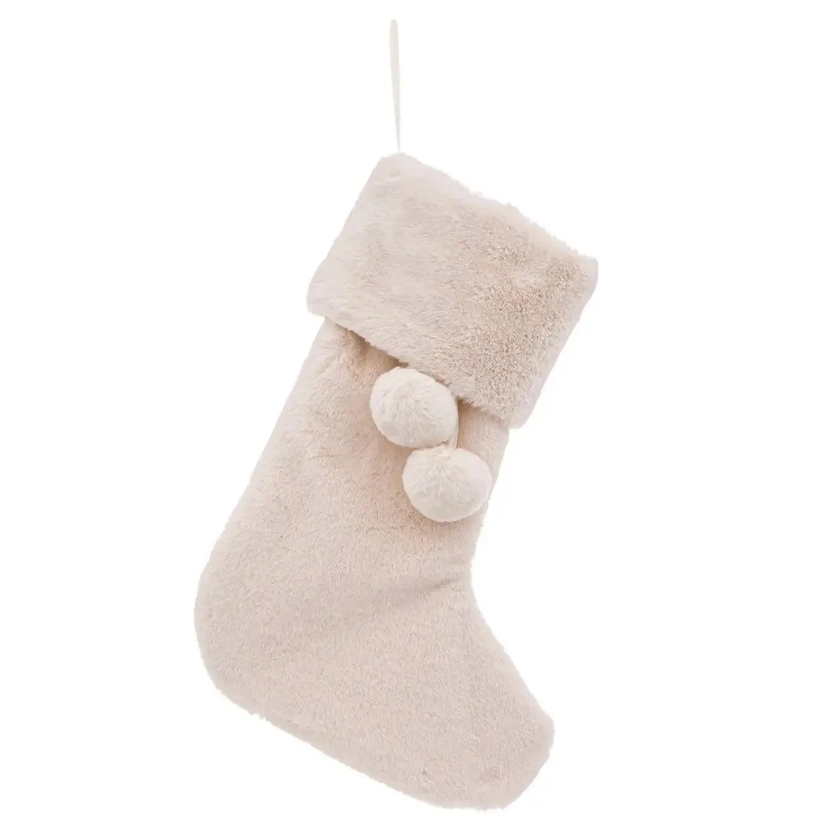 Botte Grand Modèle En Fourrure Blanc H45cm - Feeric Lights & Christmas
