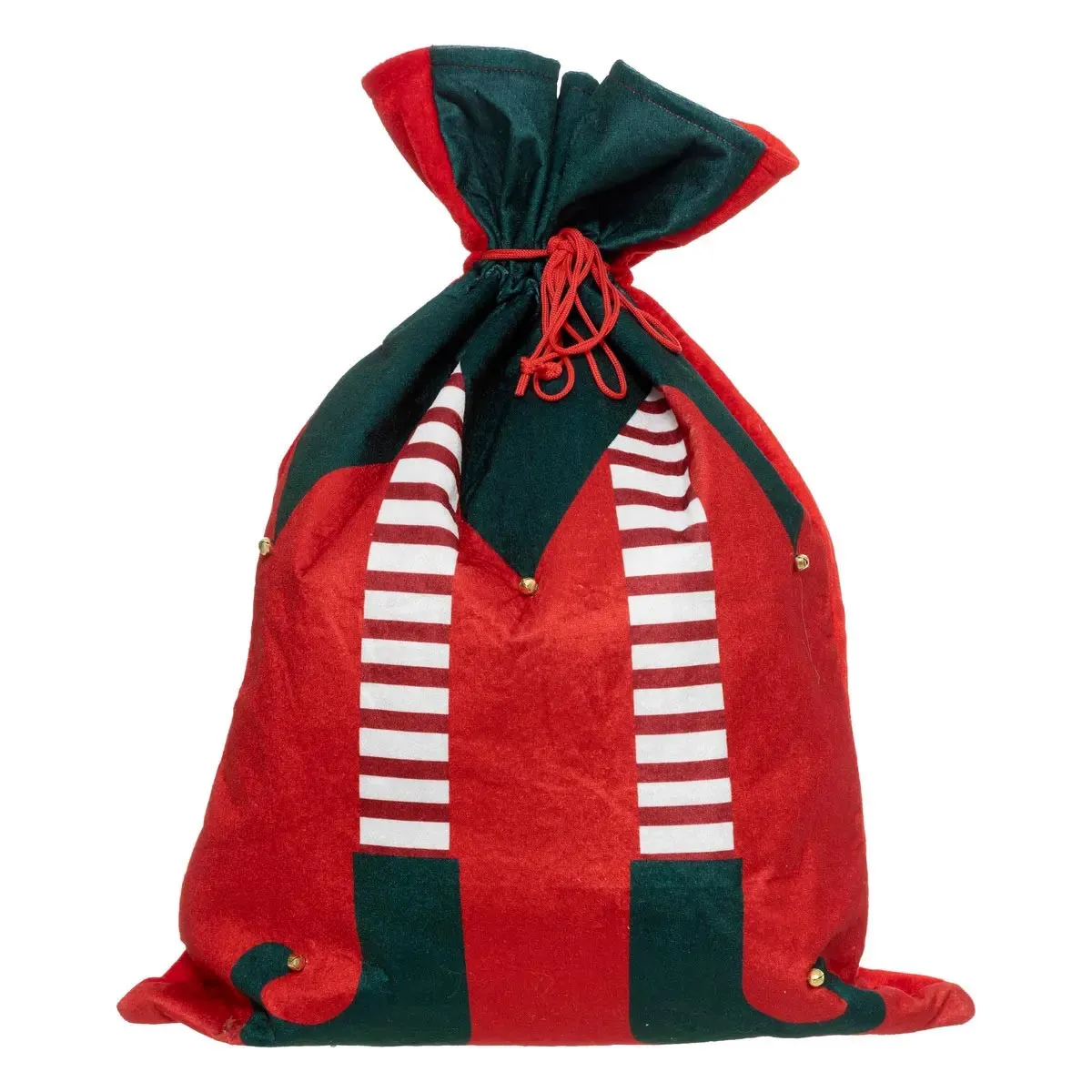 Hotte De Noël Lutin En Velours 50 X 70 Cm - Feeric Lights & Christmas