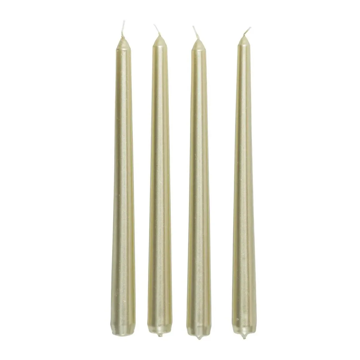 Lot De 4 Bougies Bâton 192g Satin Or - Feeric Lights & Christmas