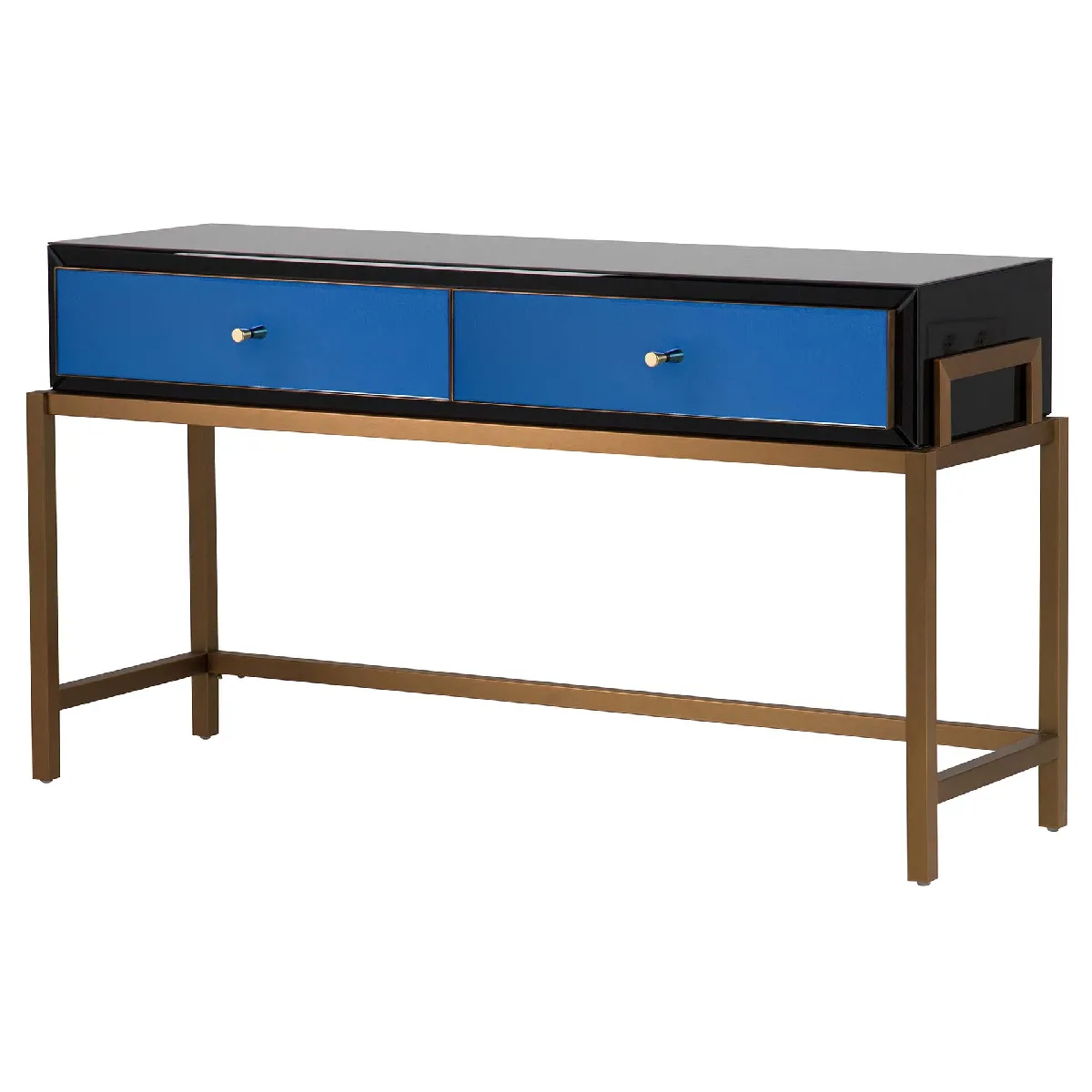 Console miroir en acier inoxydable Prestine - 140 x 42 x 73 cm