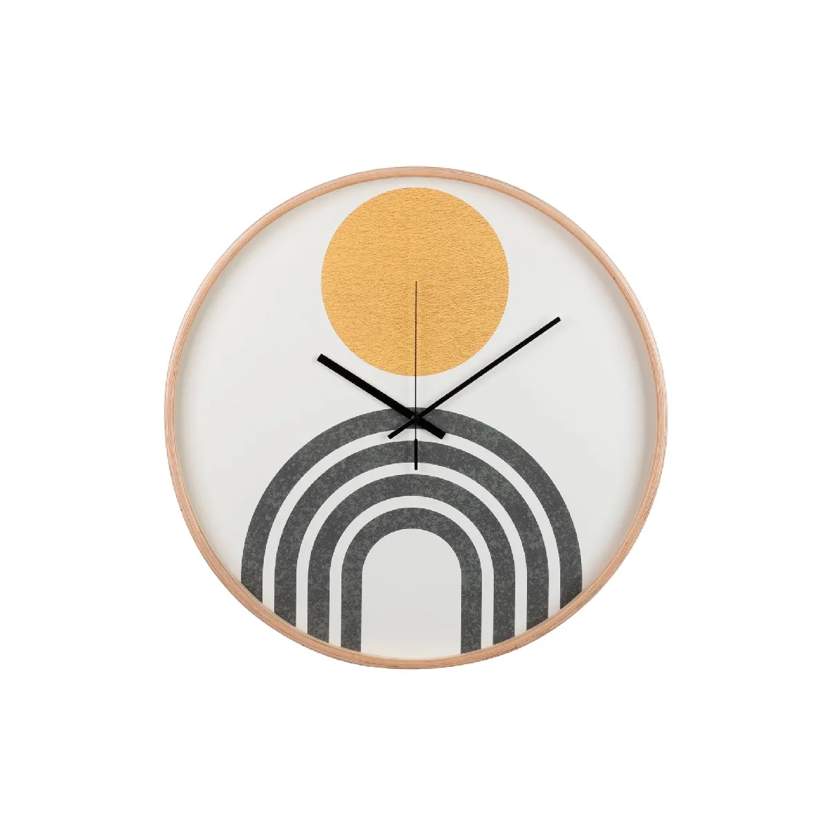 Horloge murale en métal naturel 60 x 4,5 x 60 cm
